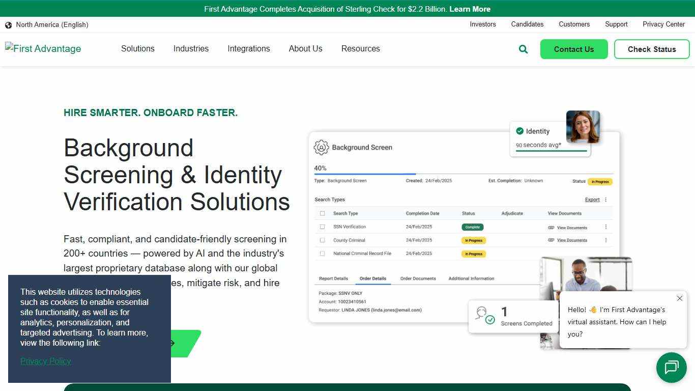 Global Background Checks & Screenings First Advantage